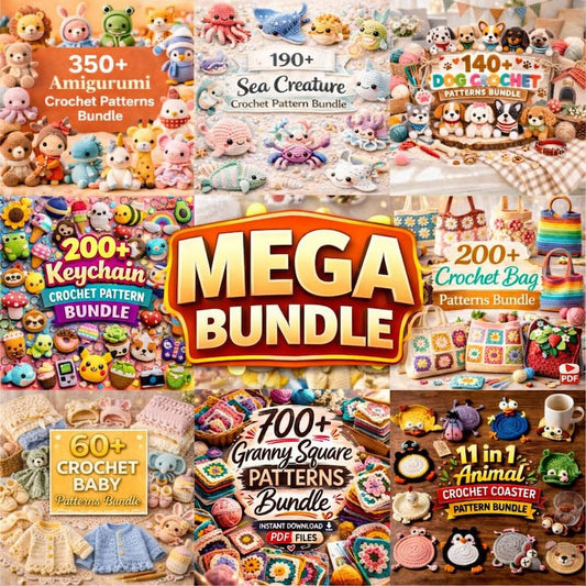 Mega Crochet Pattern Bundle PDF