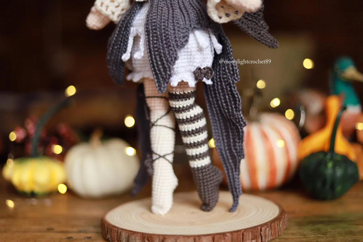 Halloween Witch Fairy Crochet Doll Pattern, Myrella Amigurumi Doll PDF, Crochet Pattern in English,