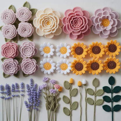 500+ Crochet Flower Patterns Bundle, Amigurumi Flower Crochet PDF