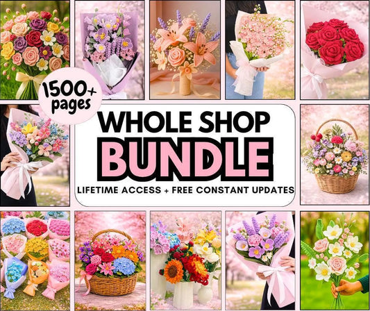 1500+ Flower Crochet PATTERN WHOLE SHOP Bundle
