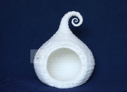 Cat bed crochet pattern/ Small dog cave bed/ Calabash-house DIY (Digital PDF)