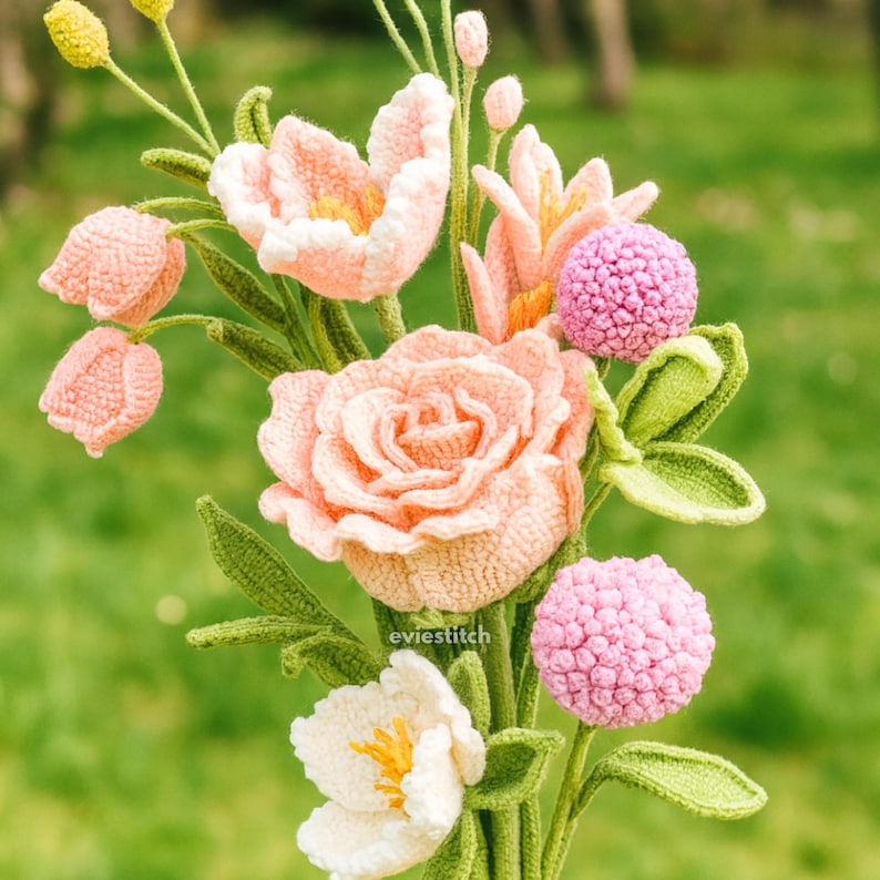 900+ Pages Flower Bouquet Crochet PATTERN Bundle Amigurumi Mother Day Floral Stem Pot Plant Spring Summer Wedding Rose Bridal