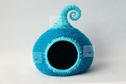 Cat bed crochet pattern/ Small dog cave bed/ Calabash-house DIY (Digital PDF)